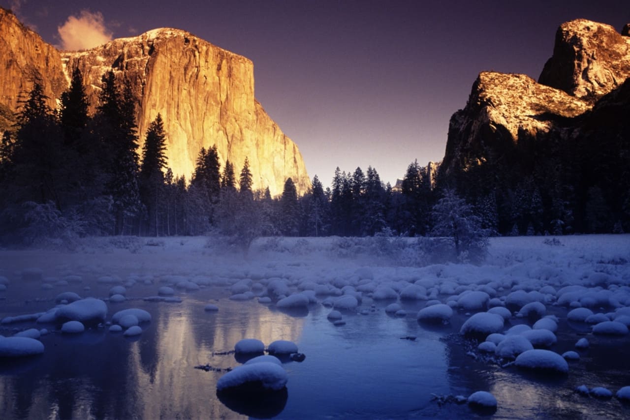 Západ slunce nad El Capitanem